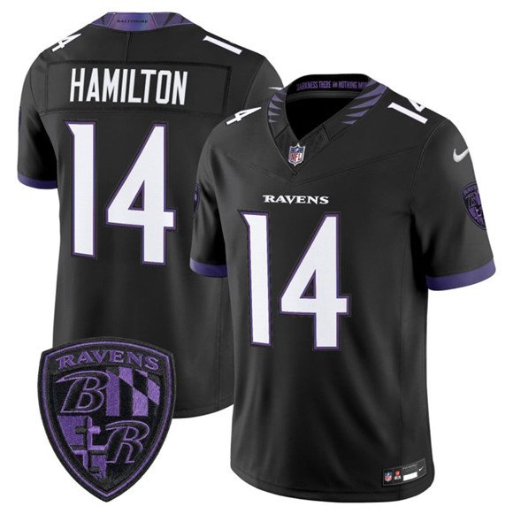 Baltimore Ravens #14 Kyle Hamilton Black 2026 F.U.S.E. Football Jersey