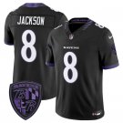 Baltimore Ravens #8 Lamar Jackson Black 2026 F.U.S.E Football Jersey