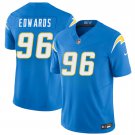 Los Angeles Chargers #96 TeRah Edwards Blue 2026 F.U.S.E. Vapor Limited Football Jersey