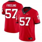Mens Georgia Bulldogs #57 Monroe Freeling Maroon Football Game Jersey