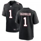 Men's Atlanta Falcons #1 Tua Tagovailoa Nike Black Throwback Limited Jersey
