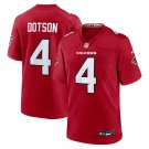Men's Atlanta Falcons #4 Jahan Dotson Nike 2026 Red Vapor Limited Jersey