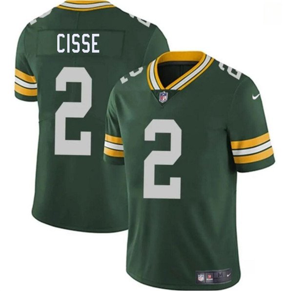 Men's Green Bay Packers #2 Brandon Cisse Green 2026 Vapor Jersey