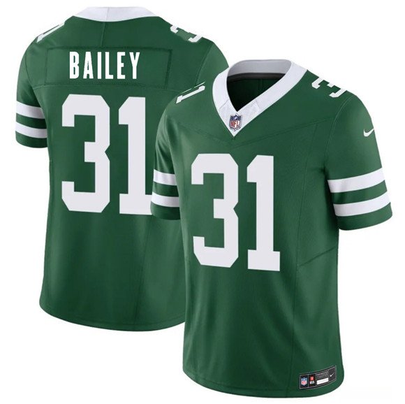 Men's New York Jets #31 David Bailey Green 2026 Draft F.U.S.E. Vapor Jersey