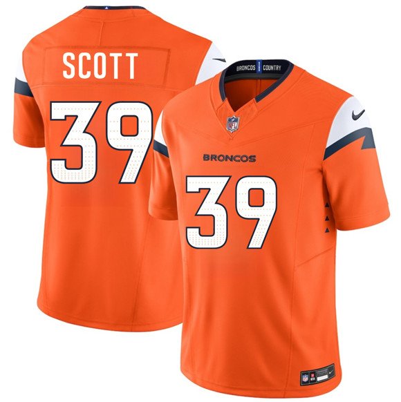 Men's DEN #39 Miles Scott Orange 2026 Draft F.U.S.E. Vapor Limited Jersey