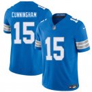 Men's Detroit Lions #15 Malik Cunningham Blue 2026 F.U.S.E. Vapor Limited Jersey