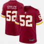 Men's Washington Commanders #52 Sonny Styles Burgundy 2026 NFL Jersey
