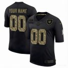 Las Vegas Raiders Custom Name Numbers Black Olive Salute To Service Limited Jersey