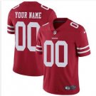 Mens womens youth 49ers #00 Custom Football Jersey Red