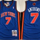 New York Knicks #7 Carmelo Anthony Basketball Throwback Jersey Blue