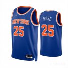 Mens New York Knicks #25 Derrick Rose Royal Icon Edition Swingman Jersey