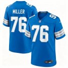 Mens Detroit Lions #76 Blake Miller Blue Vapor Stitched Limited Jersey