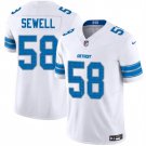 Men's Detroit Lions #58 Penei Sewell White F.U.S.E. Vapor Limited Jersey