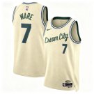 Mens Milwaukee Bucks #7 Kel'el Ware City Edition Swingman Jersey Cream