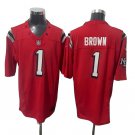 Patriots #1 A.J. Brown Rivalries Limited Stitched Fashion Jersey Red