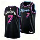 Mens Youth Miami Heat #7 Giannis Antetokounmpo City Edition Swingman Jersey Black