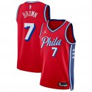 Philadelphia 76ers #7 Jaylen Brown Red Statement Edition Swingman Jersey