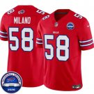 Bills #58 Matt Milano Red F.U.S.E. 2026 Inaugural Season Stadium Football Stitched Jersey