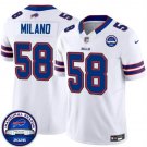 Bills #58 Matt Milano White F.U.S.E. 2026 Inaugural Season Stadium Football Stitched Jersey