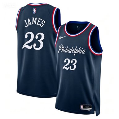 PHI #23 LeBron James Navy 2025-26 City Edition Swingman Jersey