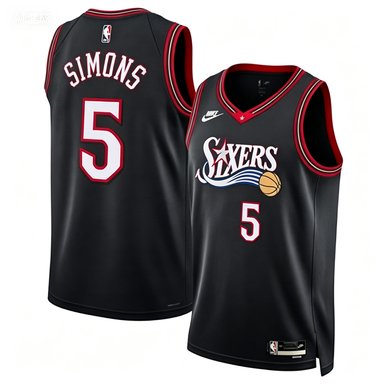 PHI Anfernee Simons Black Hardwood Classics Swingman Jersey