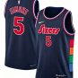 Philadelphia 76ers Anfernee Simons City Edition Swingman Jersey Navy