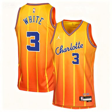 Charlotte Hornets #3 Coby White Orange 2025-26 City Edition Swingman Jersey