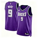 Mens Youth Milwaukee Bucks #9 Kel'el Ware Purple Classic Edition Jersey