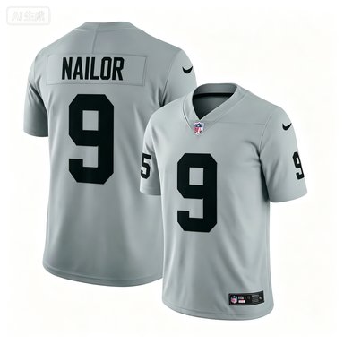 Raiders #9 Jalen Nailor Grey Silver Limited Jersey