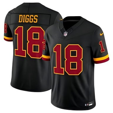 WAS 18 Stefon Diggs Black 2026 F.U.S.E. Limited Jersey
