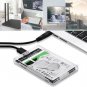 Hard Drive USB 3.0 SATA External 2.5 inch HDD SSD Enclosure Box Transparent Case