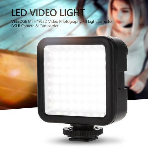 Mini 49LED 800LM Video Light Dimmable Photo Studio Lamp for Digital Camera Phone
