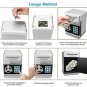 Electronic ATM Password Piggy Bank Automatic Deposit Money Cash Coins Saving Box Black