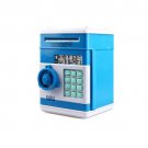 Electronic ATM Password Piggy Bank Automatic Deposit Money Cash Coins Saving Box Blue