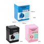 Electronic ATM Password Piggy Bank Automatic Deposit Money Cash Coins Saving Box Blue