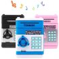 Electronic ATM Password Piggy Bank Automatic Deposit Money Cash Coins Saving Box Blue