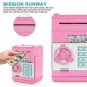 Electronic ATM Password Piggy Bank Automatic Deposit Money Cash Coins Saving Box Pink