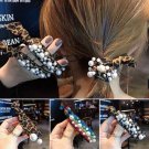 3Pcs Women Hair Scrunchies Knotted Pearl Ropes Elastic Hair Band Ponytail Holder Ties