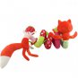 Fox Newborn Baby Pram Bed Bells Soft Hanging Toys Animal Handbells Rattles