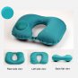Ultralight Portable Air Inflatable U Shape Pillow Outdoor Camping Travel Soft Blow-Up Blue