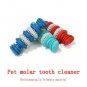 Dog Molar Stick Toys Can Put Snacks Rubber Gear Rotation Chew Stuffs Food Teeth Cleaning Stick Blue