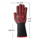 Household Gloves Microwave Oven High Temperature Baking Flame Retardant Gloves 1pc Red