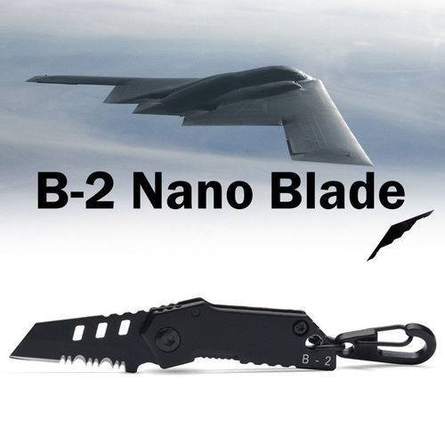 B-2 Bomber Nano Blade Utility Multi Pocket Knife Mini Key Chain Tactical