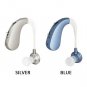Rechargeable Digital Hearing Aid Severe Loss BTE Ear Aids HIGH-POWER Gift Silver