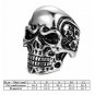 Fashion Punk Style Skull Rings Stainless Steel Rock Vintage Size "11"