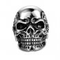 Fashion Punk Style Skull Rings Stainless Steel Rock Vintage Size "11"