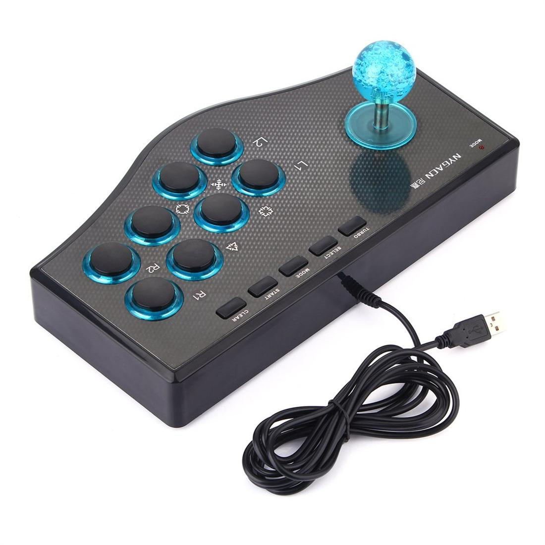 3 In 1 USB Wired Game Controller Arcade Fighting Joystick Stick Gaming