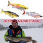 24M Multi Jointed Fishing Lure Bait Bass Crank Pike bait Crankbait 164g"C"