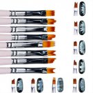 8pcs/lot Smile Moon Shaped Acrylic French Nail Art Brush Set UV Gel Polish