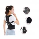 Posture Corrector Magnet Therapy Back Support Brace Adjustable Lumbar Belt Black Size M